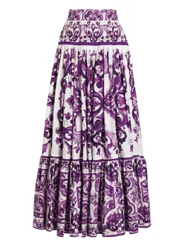 Dolce & Gabbana: Юбка  Majolica с принтом