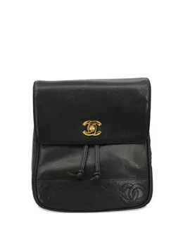 CHANEL Pre-Owned: Чёрный рюкзак 