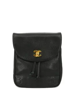 CHANEL Pre-Owned: Чёрный рюкзак 