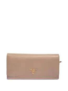 Prada Pre-Owned: Бежевый кошелёк 