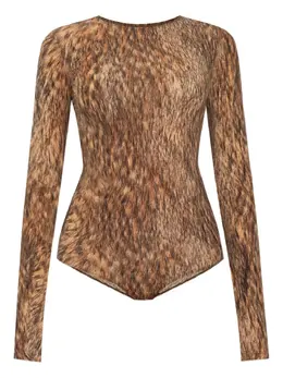 MM6 Maison Margiela: Боди с принтом 