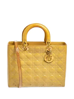 Christian Dior Pre-Owned: Жёлтая сумка-шоппер 