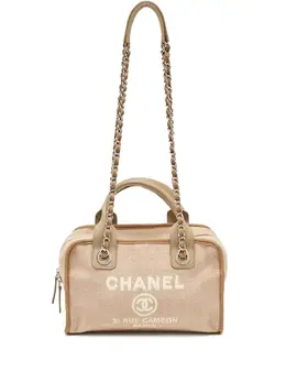 CHANEL Pre-Owned: Бежевая сумка 