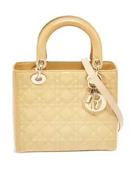 Christian Dior Pre-Owned: Жёлтая сумка-шоппер 