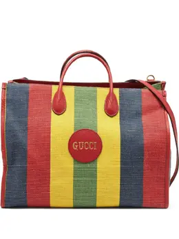 Gucci Pre-Owned: Сумка-шоппер в полоску 