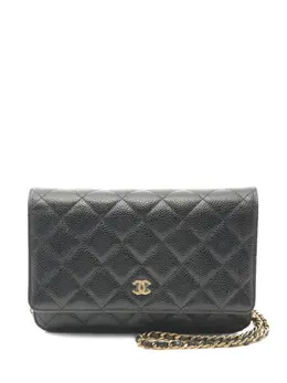 CHANEL Pre-Owned: Чёрный кошелёк 