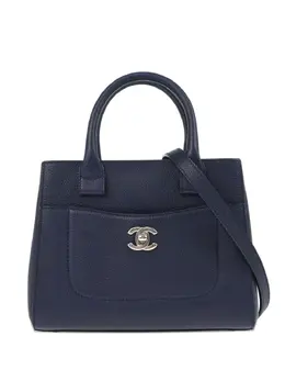 CHANEL Pre-Owned: Синяя сумка-шоппер 