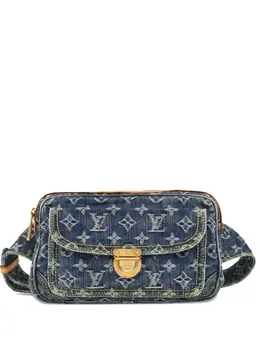 Louis Vuitton Pre-Owned: Голубая поясная сумка 