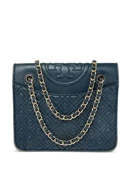 Tory Burch: Голубая сумка  Fleming