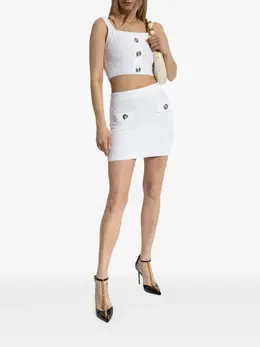 Balmain: Твидовая юбка 