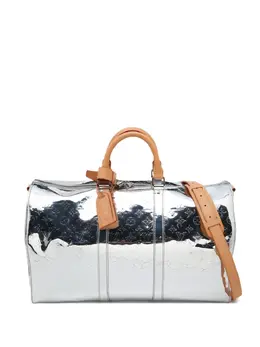 Louis Vuitton Pre-Owned: Серебристая дорожная сумка 