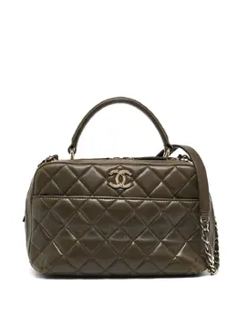 CHANEL Pre-Owned: Зелёная сумка-шоппер 
