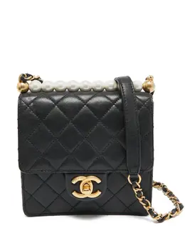 CHANEL Pre-Owned: Чёрная сумка через плечо 