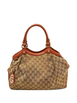 Gucci Pre-Owned: Бежевая сумка-шоппер 