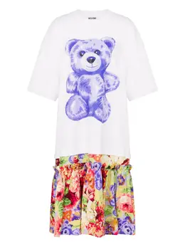 Moschino: Юбка  Teddy Bear с растительным принтом