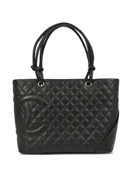 CHANEL Pre-Owned: Чёрная сумка-шоппер 