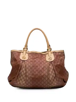 Gucci Pre-Owned: Коричневая сумка-шоппер 