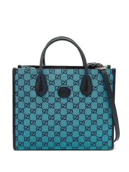 Gucci Pre-Owned: Голубая сумка-шоппер 