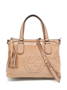 Gucci Pre-Owned: Бежевая сумка-шоппер 