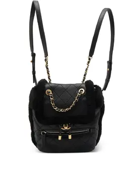 CHANEL Pre-Owned: Чёрный рюкзак 