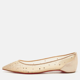 Christian Louboutin: Бежевые балетки 