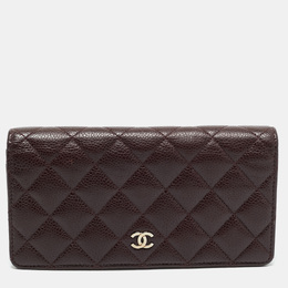 Chanel: Бордовый кошелёк 