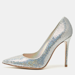 Gianvito Rossi: Серебристые туфли 
