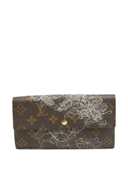 Louis Vuitton Pre-Owned: Кошелёк с растительным принтом 