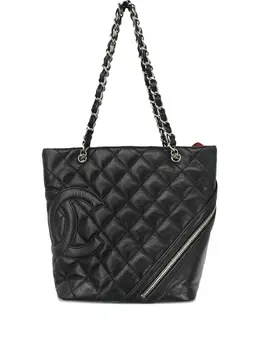 CHANEL Pre-Owned: Чёрная сумка-шоппер 