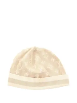 Louis Vuitton Pre-Owned: Бежевая шапка 