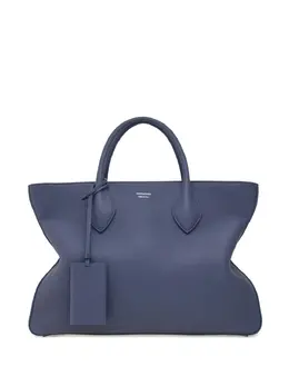 Ferragamo: Синяя сумка-шоппер 