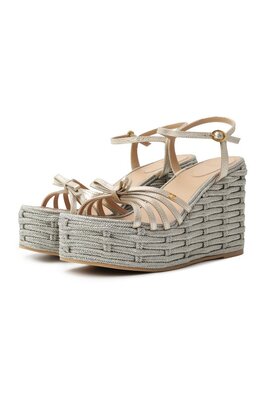 Valentino: Золотые босоножки  VLogo Signature