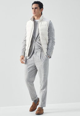 BRUNELLO CUCINELLI: Белый жилет 