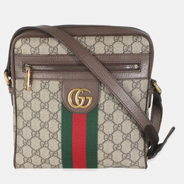Gucci: Бежевая сумка  GG Supreme