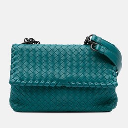 Bottega Veneta: Голубая сумка  Intrecciato
