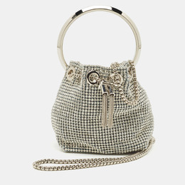 Jimmy Choo: Серебристая сумка  Bon Bon