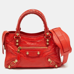 Balenciaga: Оранжевая сумка  Classic City