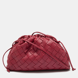 Bottega Veneta: Красная косметичка  Intrecciato