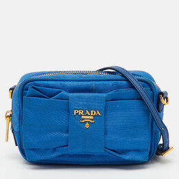 Prada: Голубая сумка через плечо 