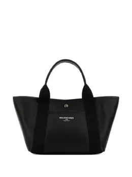 Balenciaga: Чёрная сумка-шоппер 