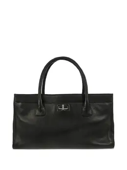 CHANEL Pre-Owned: Чёрная сумка-шоппер 