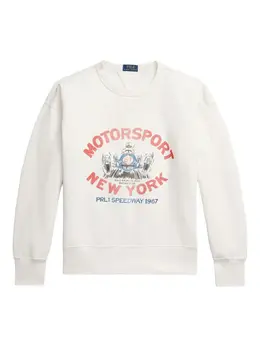 Polo Ralph Lauren: Белый свитшот 