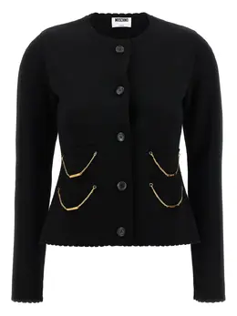 Moschino: Чёрный кардиган 
