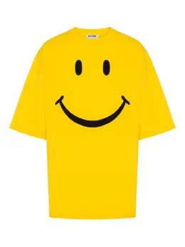 Moschino: Футболка  Smiley с принтом