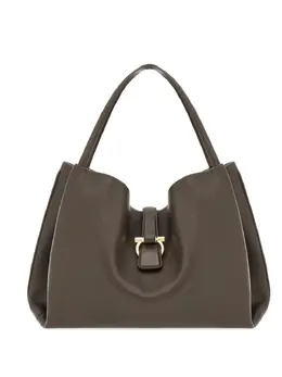 Ferragamo: Тёмная сумка-шоппер 