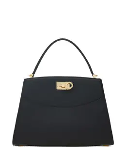 Ferragamo: Чёрная сумка-шоппер  Studio Box