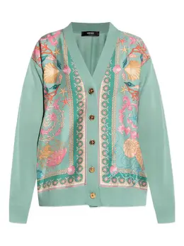 Versace: Зелёный кардиган 