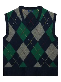 Polo Ralph Lauren: Синий жилет 