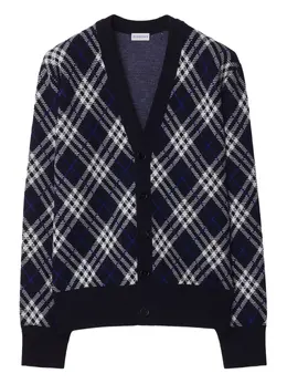 Burberry: Синий кардиган 