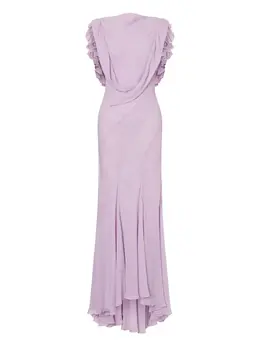 Alberta Ferretti: Платье с оборками 